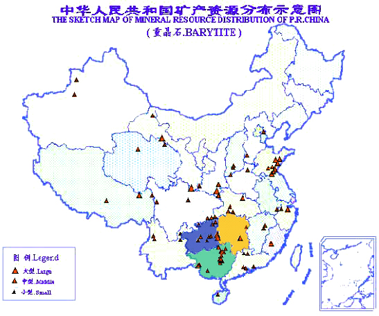 國(guó)內(nèi)重晶石分布 國(guó)內(nèi)重晶石分布